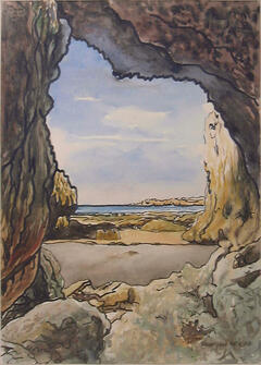 Gruta à beira mar