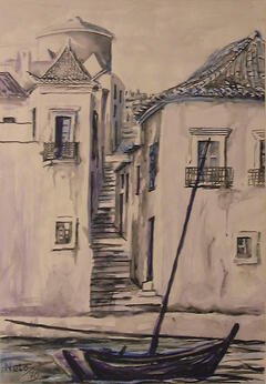 Casas junto ao rio Gilão - Tavira