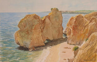 Rochas à beira mar