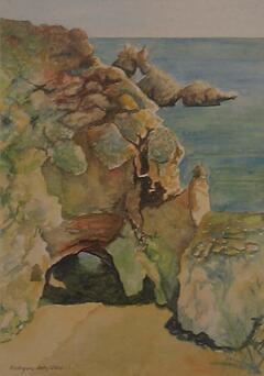 Grutas à beira mar