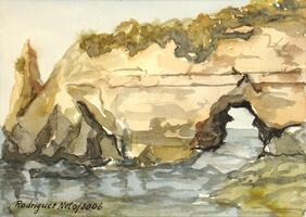 Grutas à beira mar